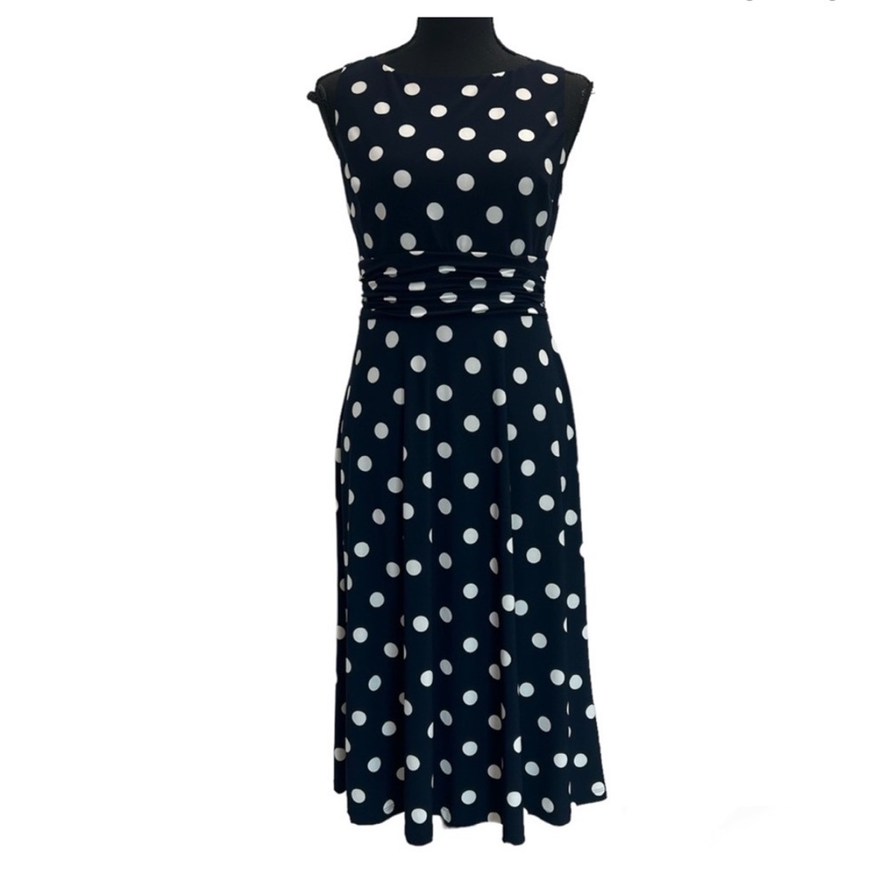 Navy blue Polk-a-dot Dress
